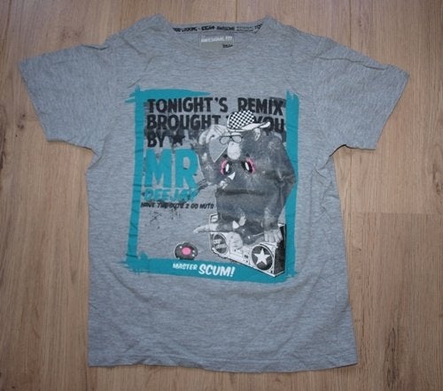 Grijs T-Shirt 'DJ' van Coolcat (146-152), Kinderen en Baby's, Gebruikt, Coolcat, Ophalen of Verzenden, Shirt of Longsleeve