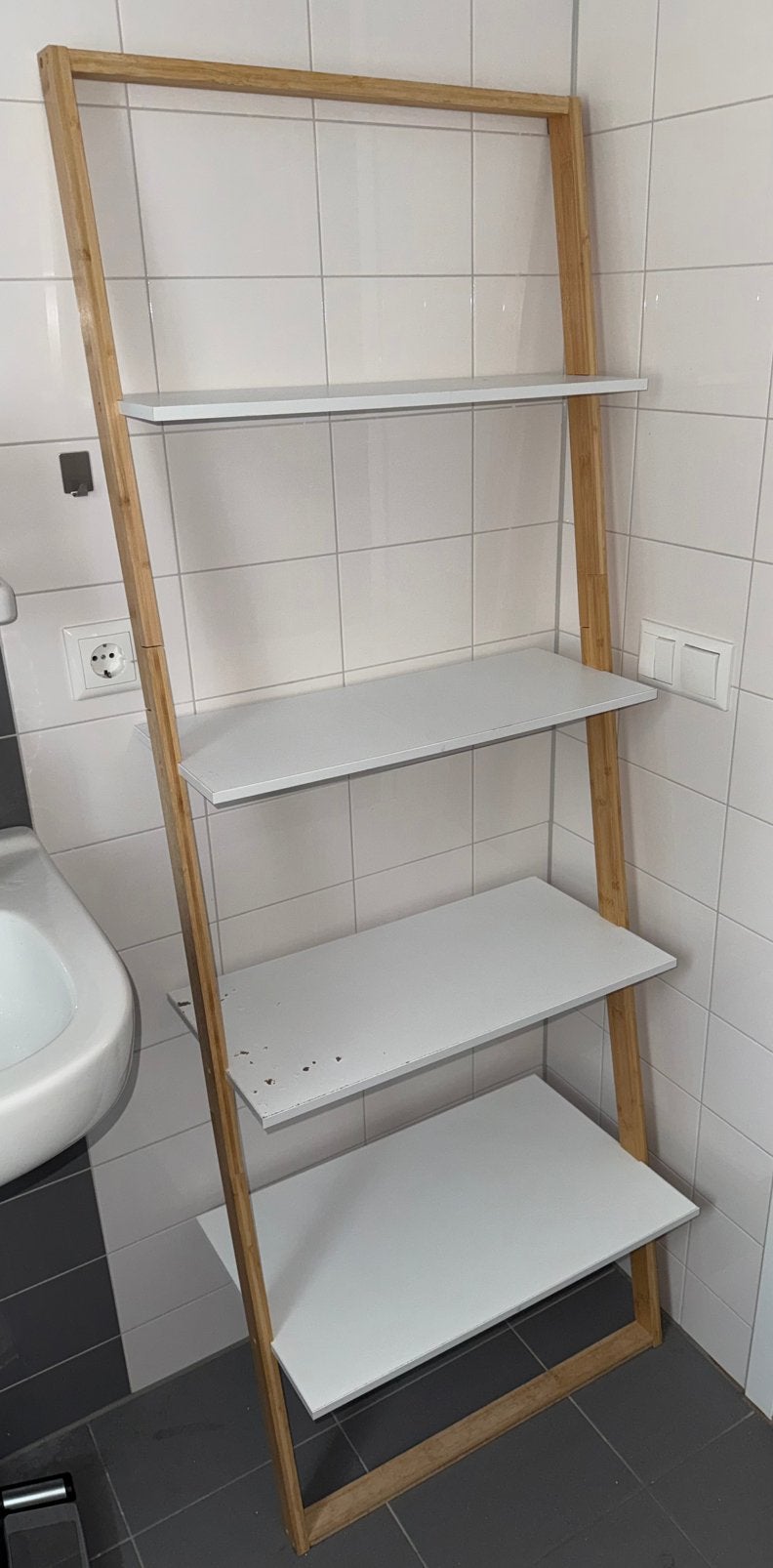 Ladderrek / houten opbergrek, Ophalen of Verzenden, Zo goed als nieuw