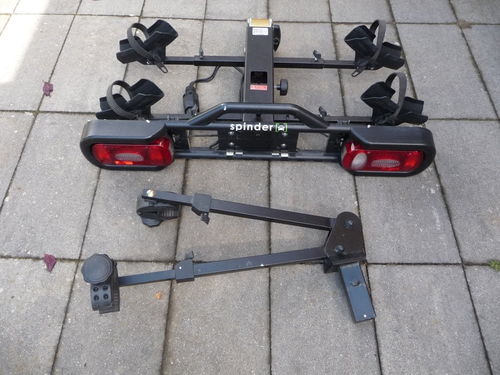Fietsendrager Spinder, Ophalen, 2 fietsen, Gebruikt, Trekhaakdrager
