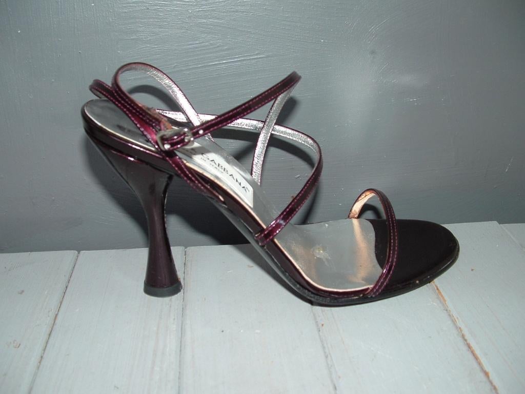 Dolce & Gabbana sandaal metallic aubergine maat 37, Kleding | Dames, Schoenen, Dolce & Gabbana, Overige kleuren, Zo goed als nieuw