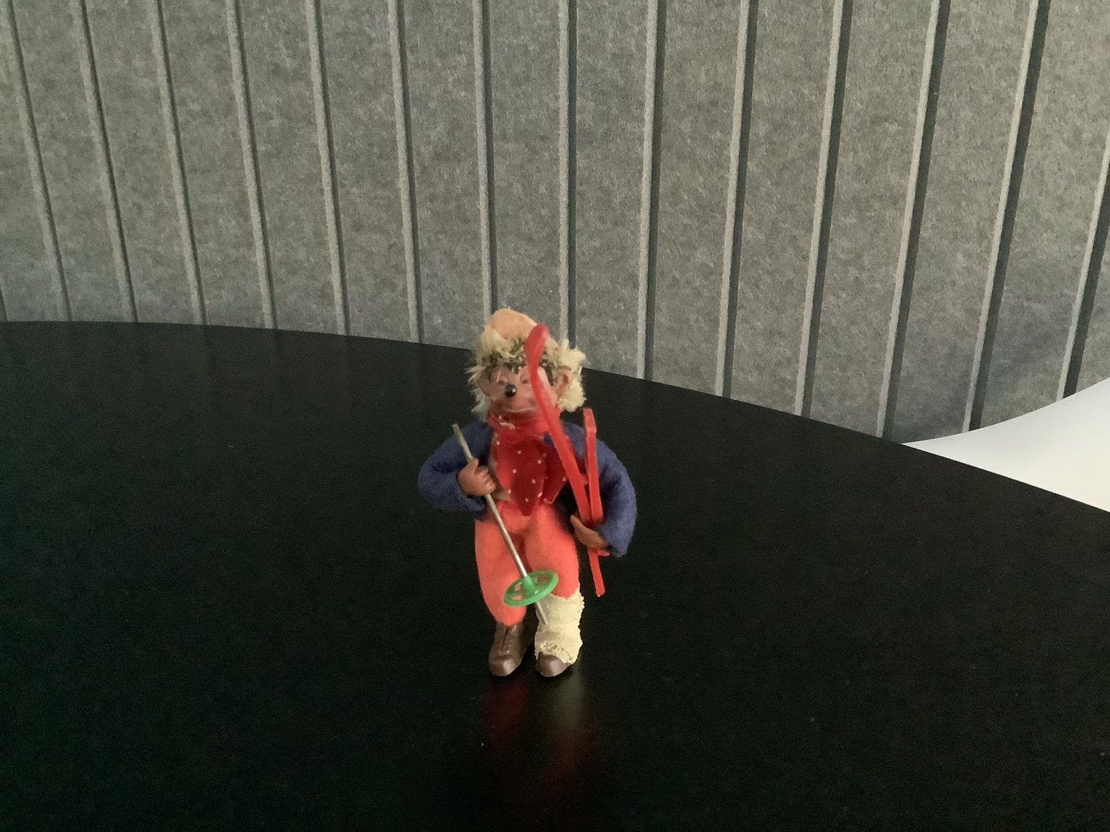 Vintage egel skiër figuur - " Steiff ", Verzamelen, Ophalen of Verzenden, Gebruikt