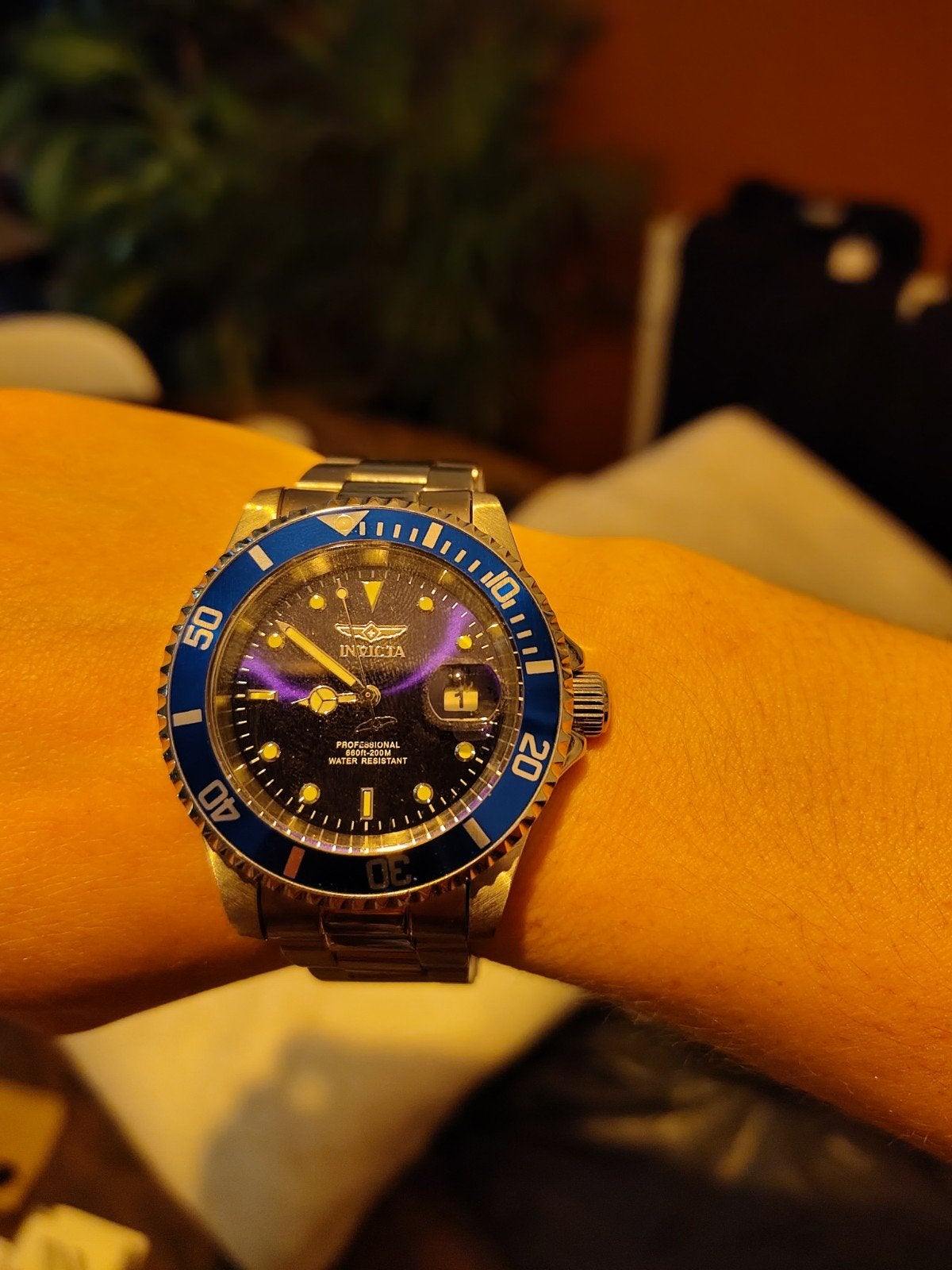 Invicta Pro Diver Horloge, Staal, Staal, Polshorloge, Zo goed als nieuw