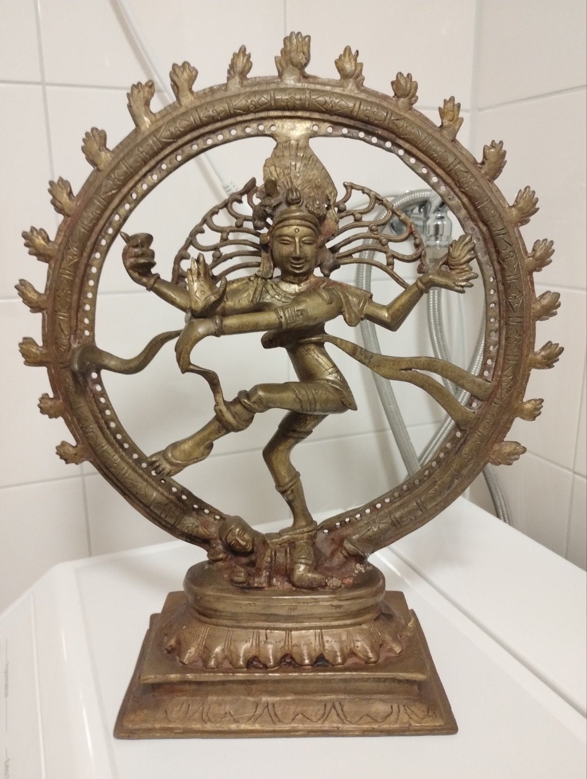 Shiva Nataraja beeld in retta thoranai panchaloha brons, Antiek en Kunst, Ophalen of Verzenden