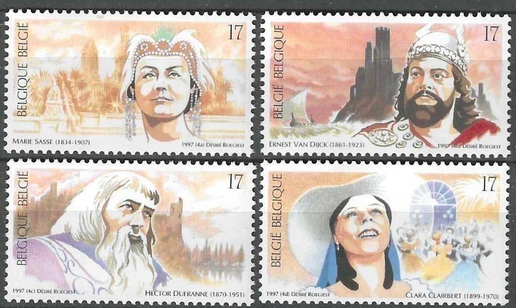 Belgie 1997 - Yvert 2688-2691 /OBP 2686-2689 - Opera (PF), Verzenden, Postfris, Muziek
