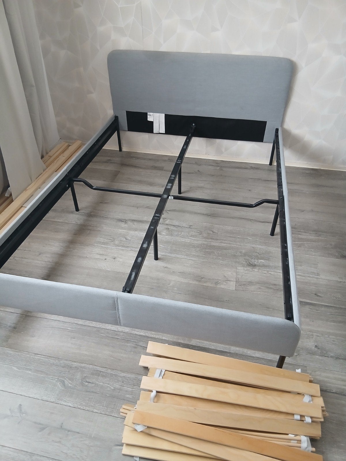 ikea twee persoonsbed, Huis en Inrichting, Slaapkamer | Bedden, Ophalen, 90 cm, Eenpersoons, Wit