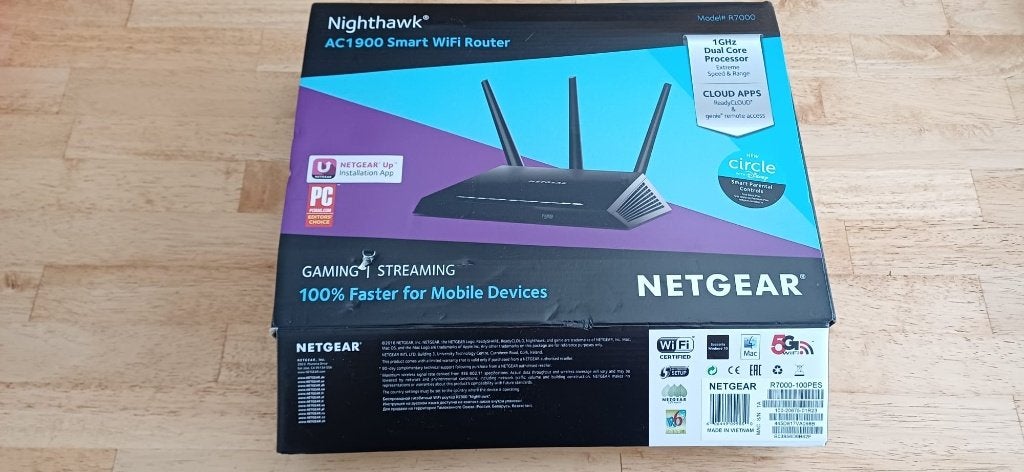 Netgear Nighthawk AC1900 Smart WiFi Router (R7000), Ophalen of Verzenden, Zo goed als nieuw, Router, Netgear