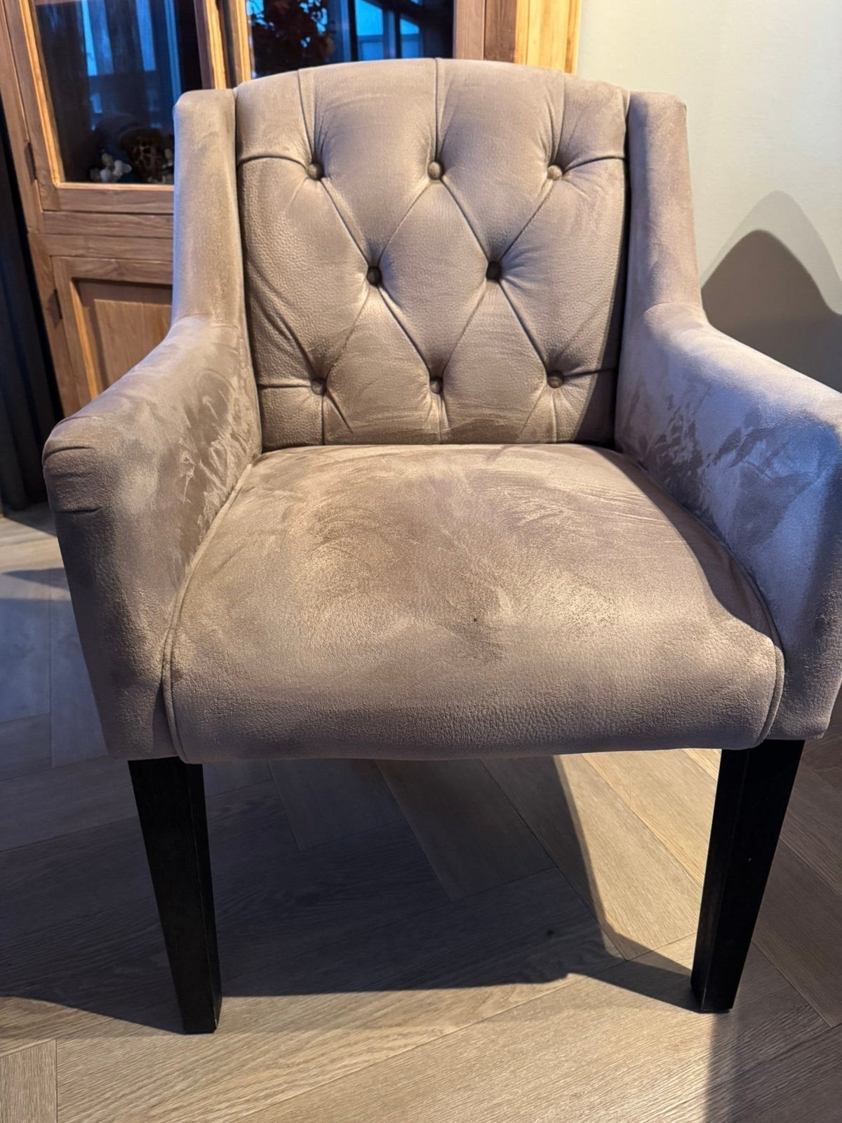 4 Eetkamerstoelen Dubbelman design VANAVOND OPHALEN 175,-, Overige kleuren, Zo goed als nieuw, Vier, Stof