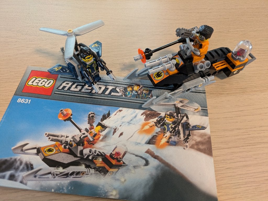 LEGO Agents Jetpack Pursuit set 8631, Gebruikt, Overige thema's, Lego, Ophalen of Verzenden