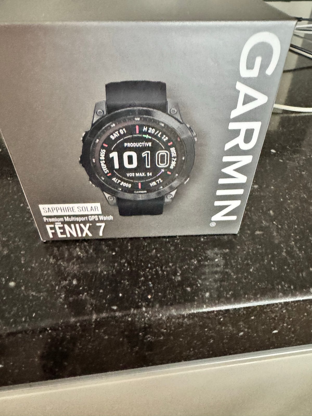 Garmin Fenix 7X Sapphire Solar 47mm Multisport GPS Horloge, Ophalen, Zwart, Zo goed als nieuw, Waterdicht