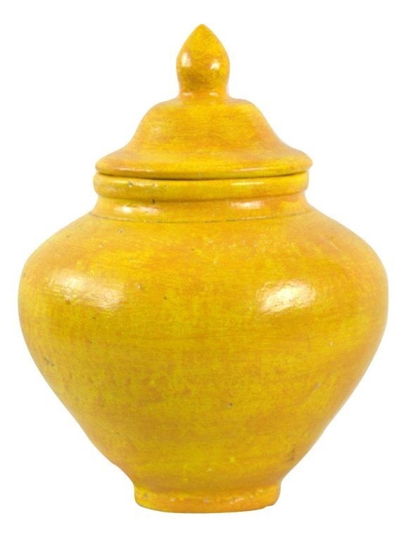 Urn Geel ( Verdeel urn ), Nieuw, Ophalen of Verzenden, Klassiek, Steen/keramiek
