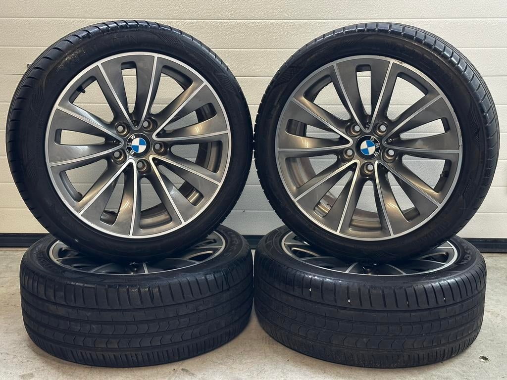 Originele 18 inch BMW 5 Serie E60 E61 Velgen & Banden set, 18 inch, 245 mm, Banden en Velgen, Ophalen of Verzenden