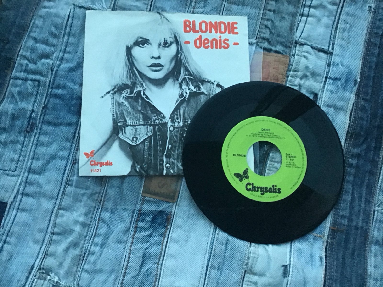 Blondie - Denis 7 inch vinyl single (Chrysalis 1978), Cd's en Dvd's, Gebruikt, Originele persing, 7 inch, Ophalen of Verzenden