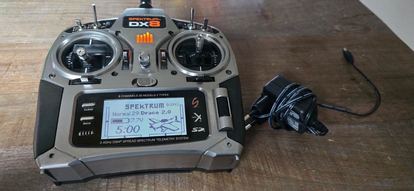 Spektrum DX8(8kanaals)zender met telemetrie, lader en accu, Hobby en Vrije tijd, Ophalen of Verzenden, Gebruikt, Overige typen