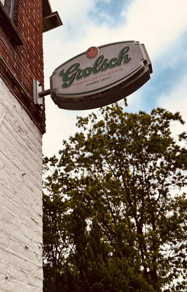 originele dubbelzijdige Grolsch reclame lichtbak, Ophalen, Gebruikt, Reclamebord, Plaat of Schild, Grolsch
