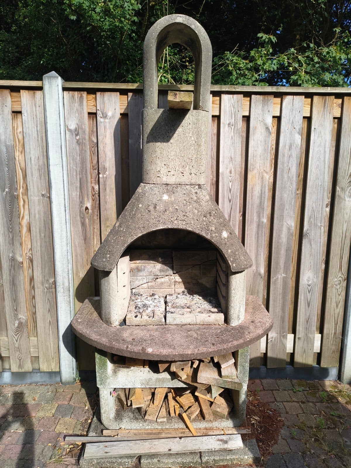 stenen bbq, Ophalen, Gebruikt