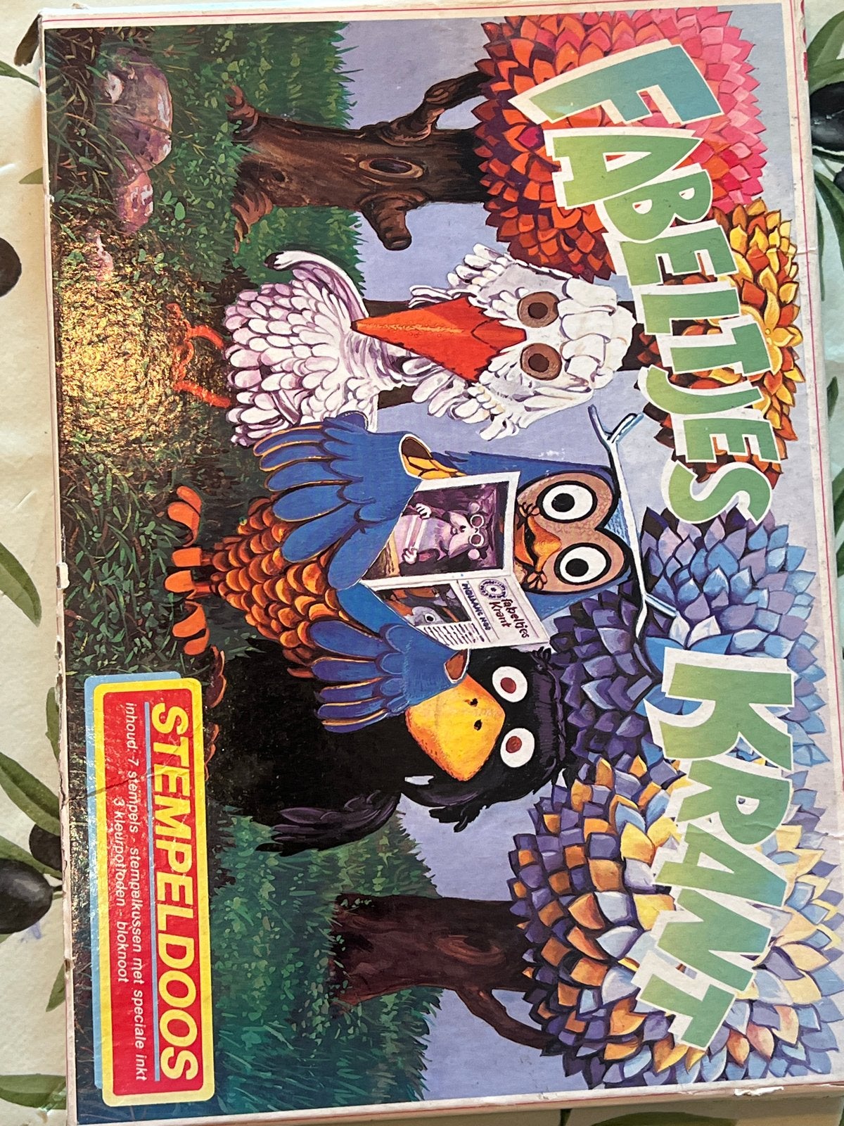 Vintage Fabeltjes Krant stempeldoos - Compleet, Ophalen of Verzenden, Gebruikt