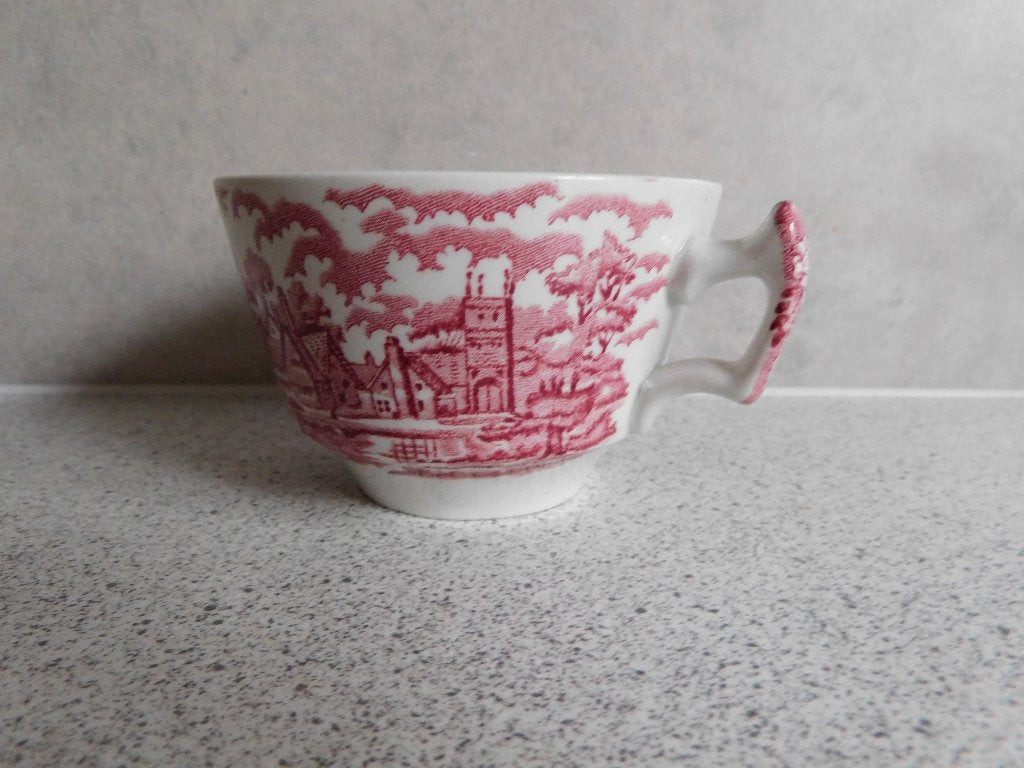 Tea Cup English Scenery Rood Wood's, Antiek en Kunst, Ophalen of Verzenden