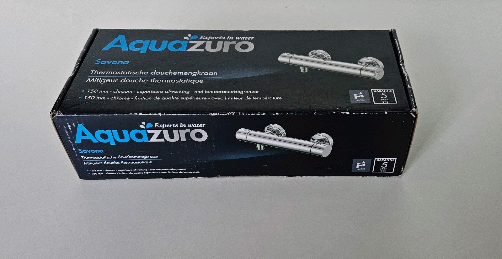 NIEUWE Aquazuro Savona Thermostatische Douchemengkraan, Ophalen of Verzenden, Nieuw, Chroom, Douche