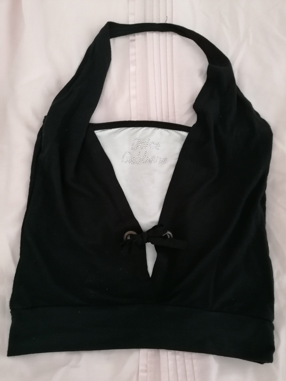 Zwarte haltertop met 'Dope Couture' opdruk En diverse topje, Ophalen of Verzenden, Zo goed als nieuw, Zwart, Zonder mouw