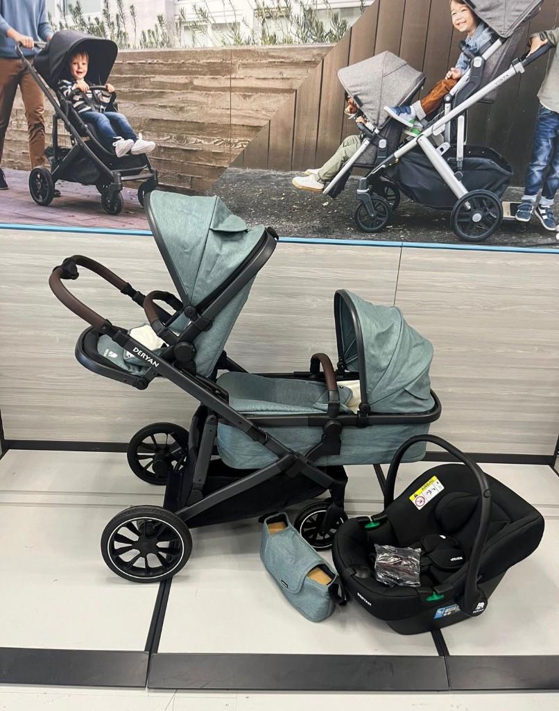 Evy Duo Kinderwagen groen 2 in 1, Ophalen of Verzenden, Zo goed als nieuw, Verstelbare rugleuning