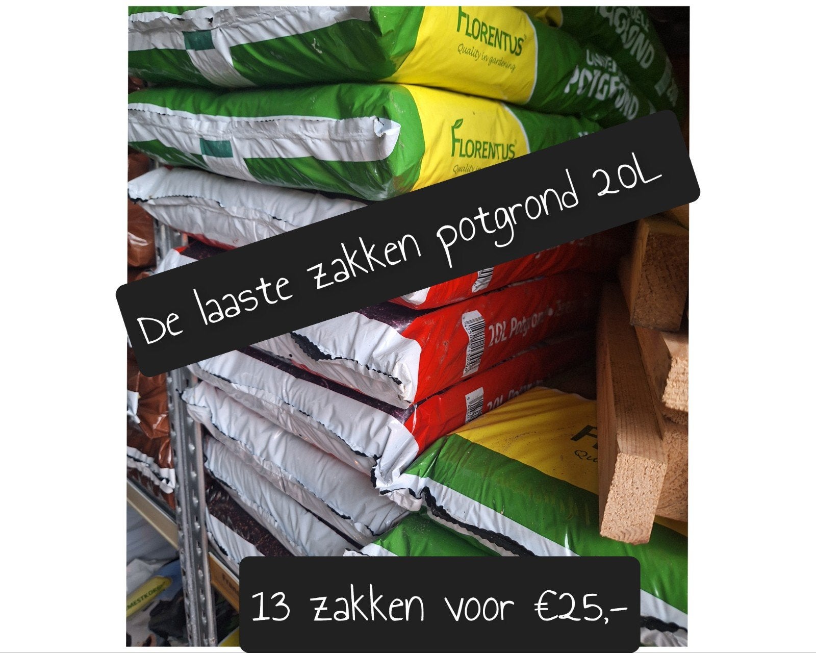 Universele potgrond 20L - 13 zakken, Ophalen, Potgrond