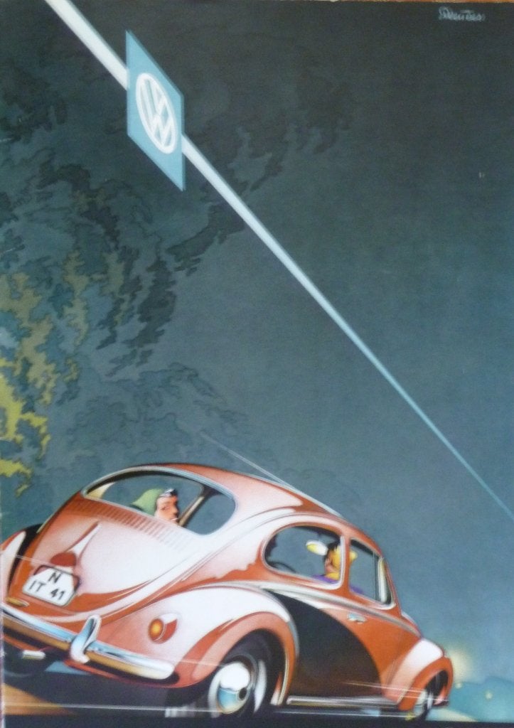 Folder VOLKSWAGEN Kever 1958 Uitgave PON NV, Ophalen of Verzenden, Zo goed als nieuw, Volkswagen