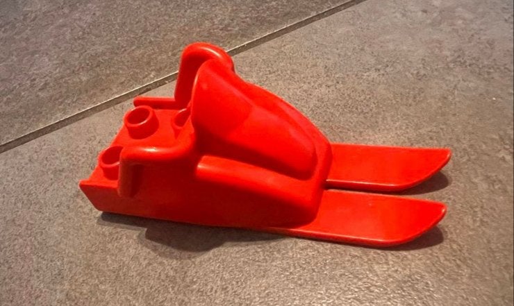 Vintage Duplo Sneeuwscooter Rood - Zeldzaam Item, Ophalen of Verzenden, Gebruikt, Overige typen, Duplo
