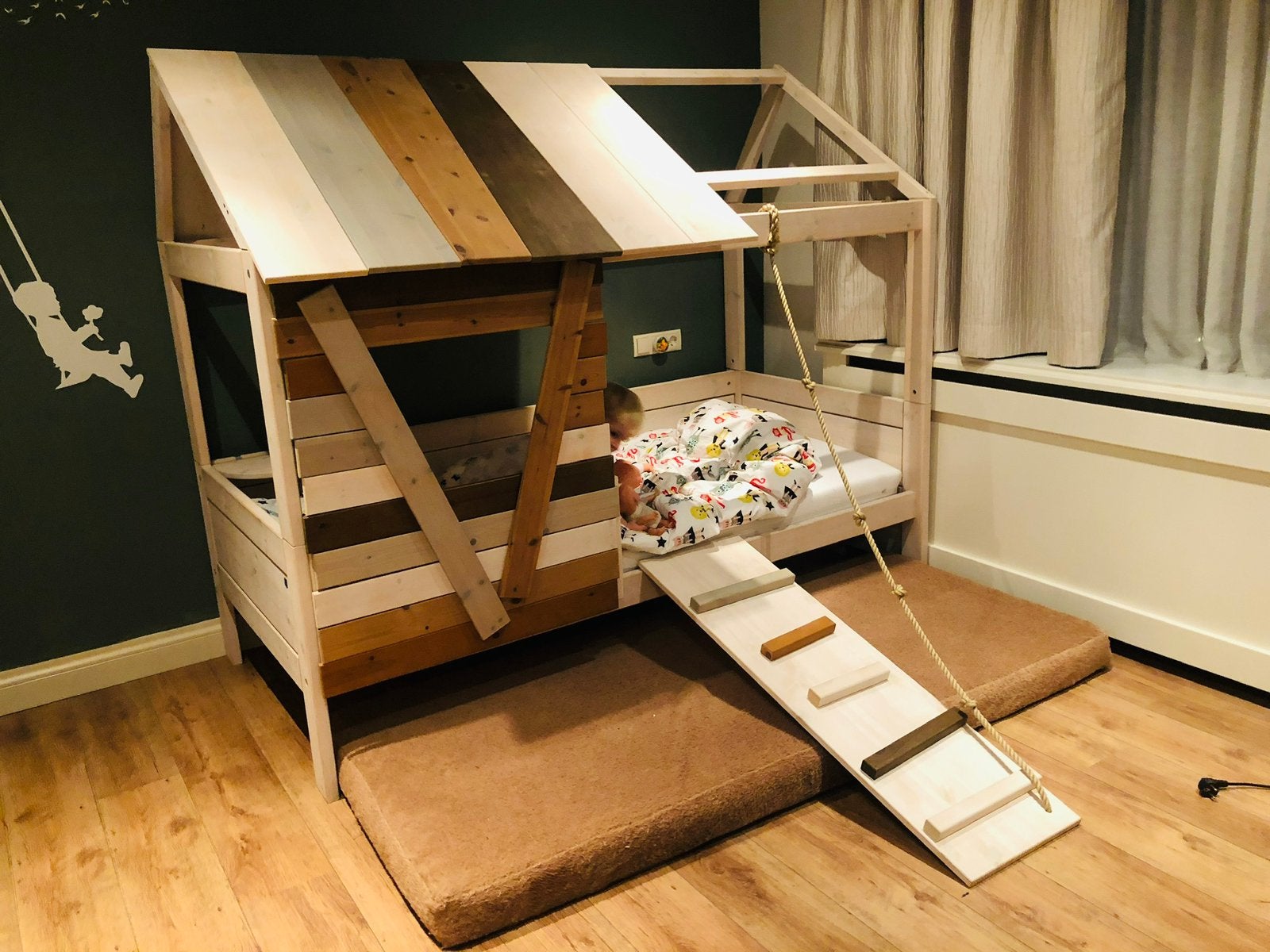 Bed met huisje, boomhut bed, lifetima, zeer compleet, Kinderen en Baby's, Ophalen, Zo goed als nieuw