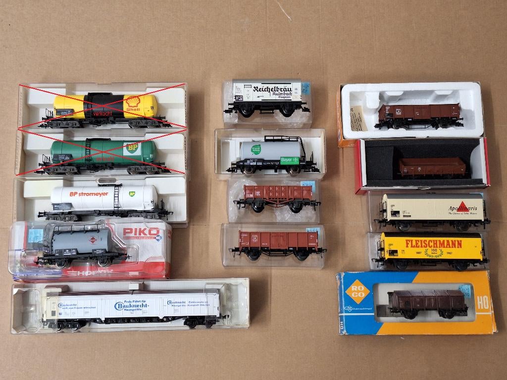 Treintjenl Goederen wagons DB(1), Hobby en Vrije tijd, Modeltreinen | H0, Zo goed als nieuw, Wagon, Gelijkstroom, Fleischmann