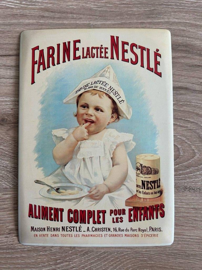 Nostalgisch reclamebord Editions Clouet - Farine Lactée..., Verzamelen, Merken en Reclamevoorwerpen, Ophalen, Gebruikt, Reclamebord