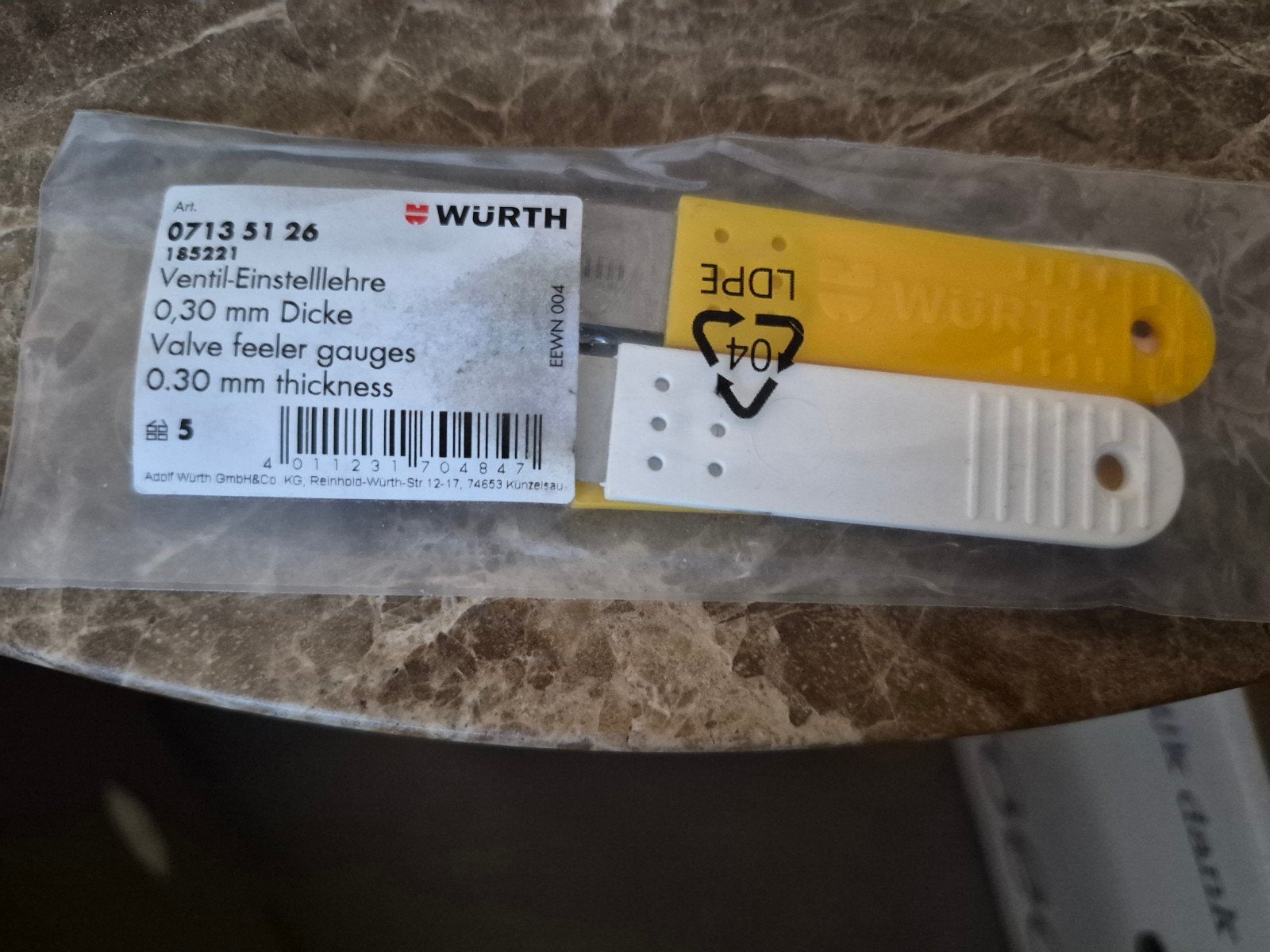 Wurth Klepstelmaten 0,30 mm Dikte - Nieuw, Ophalen of Verzenden, Nieuw, BMW