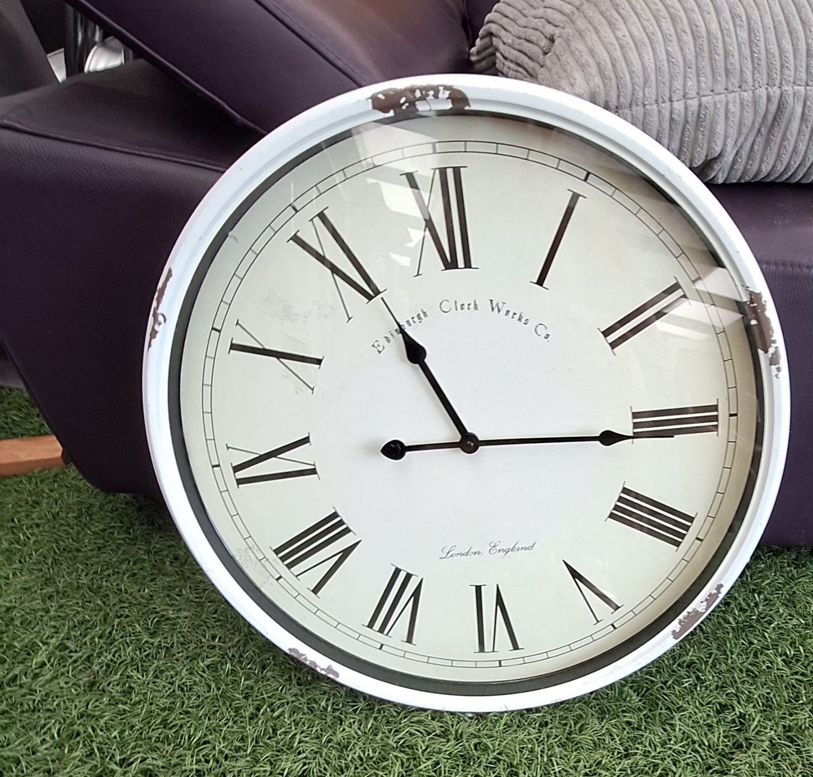 Groote 50cm metalen wandklok, Ophalen, Wandklok