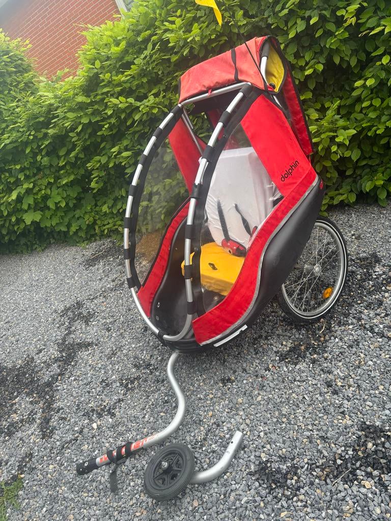 Winther Dolphin Kinderkar - Rood/Zwart, Ophalen of Verzenden, Gebruikt, Kinderkar, 40 tot 60 kg