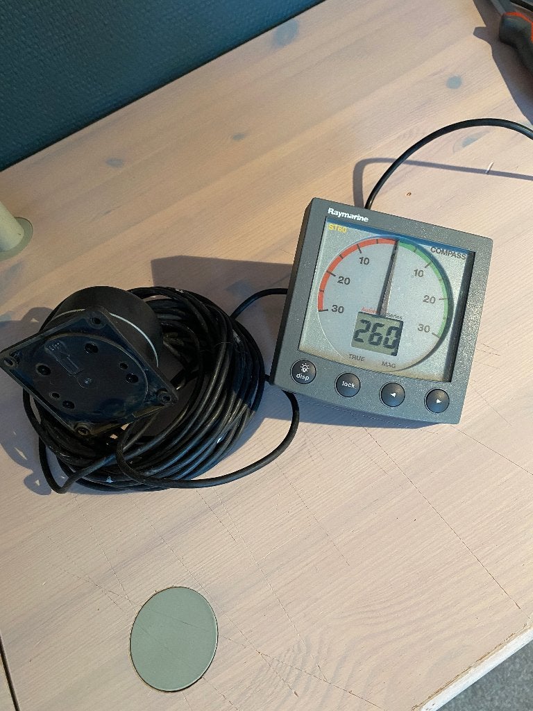 Raymarine ST60 Compass + Fluxgate Kompassensor, Watersport en Boten, Navigatiemiddelen en Scheepselektronica, Ophalen of Verzenden