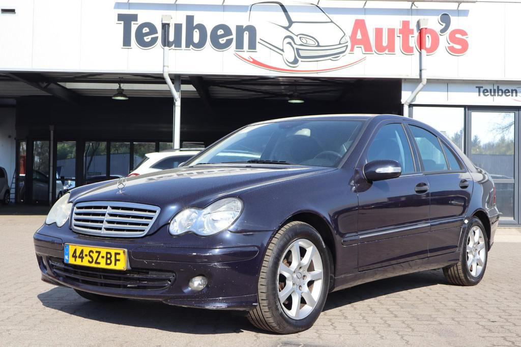 Mercedes-Benz C-klasse 180 K. Classic | Trekhaak | Bluetooth, Gebruikt, Blauw, 1796 cc, Origineel Nederlands