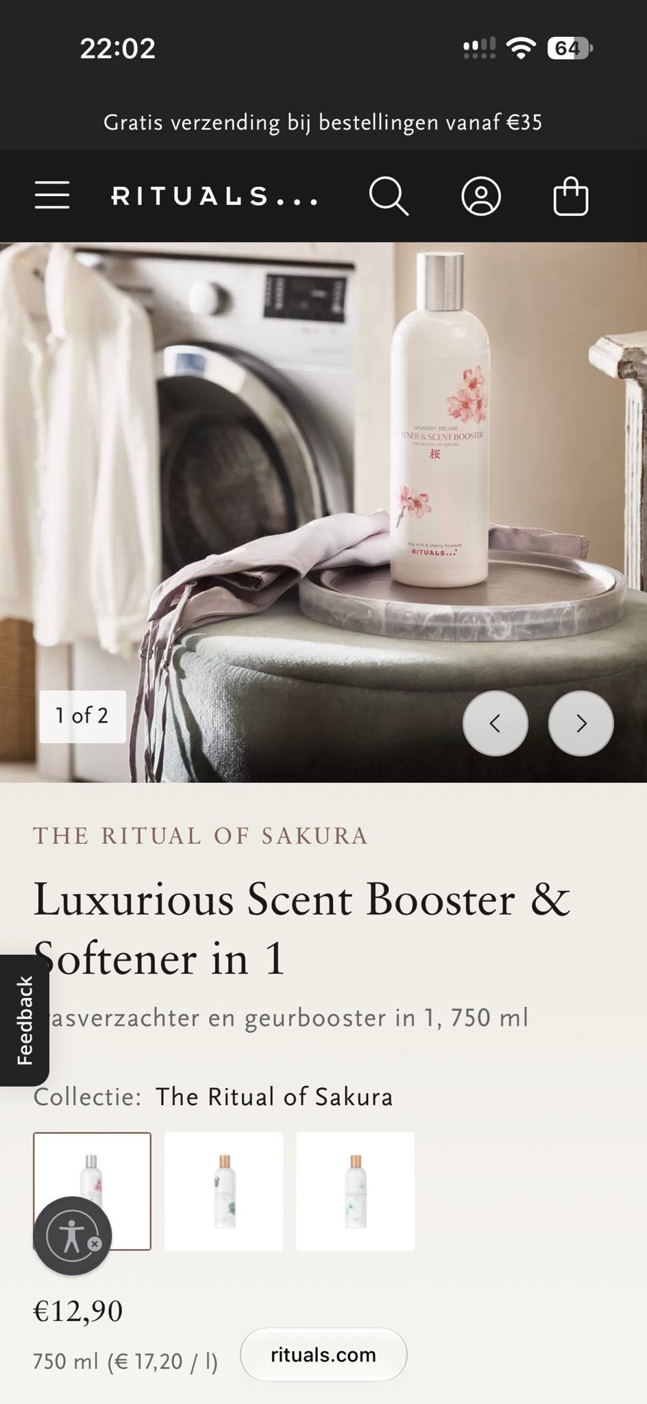 Rituals The Ritual of Sakura Wasverzachter & Geurbooster, Ophalen of Verzenden, Nieuw, Overige typen