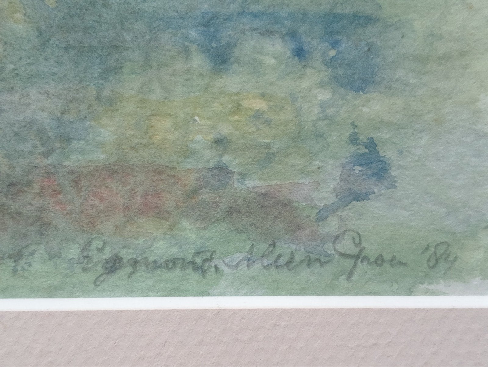 Egmond aquarel 1984, Ophalen of Verzenden