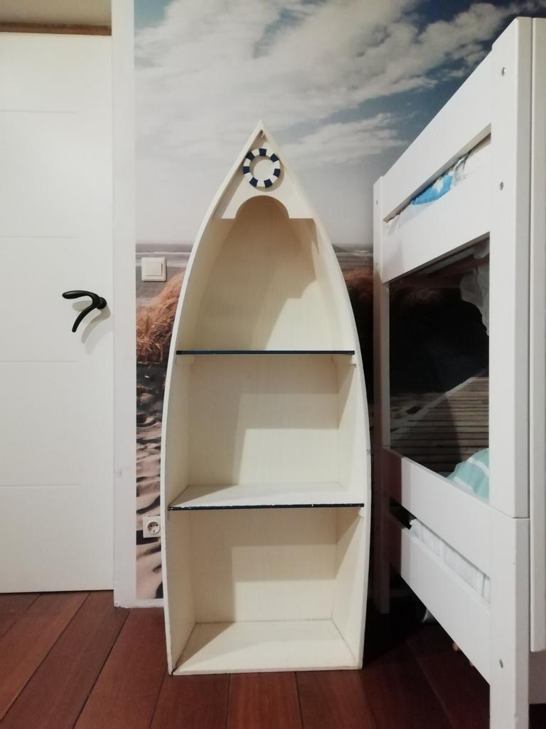 Boekenkast boot, Gebruikt, 105 cm of meer, Ophalen of Verzenden, Minder dan 50 cm