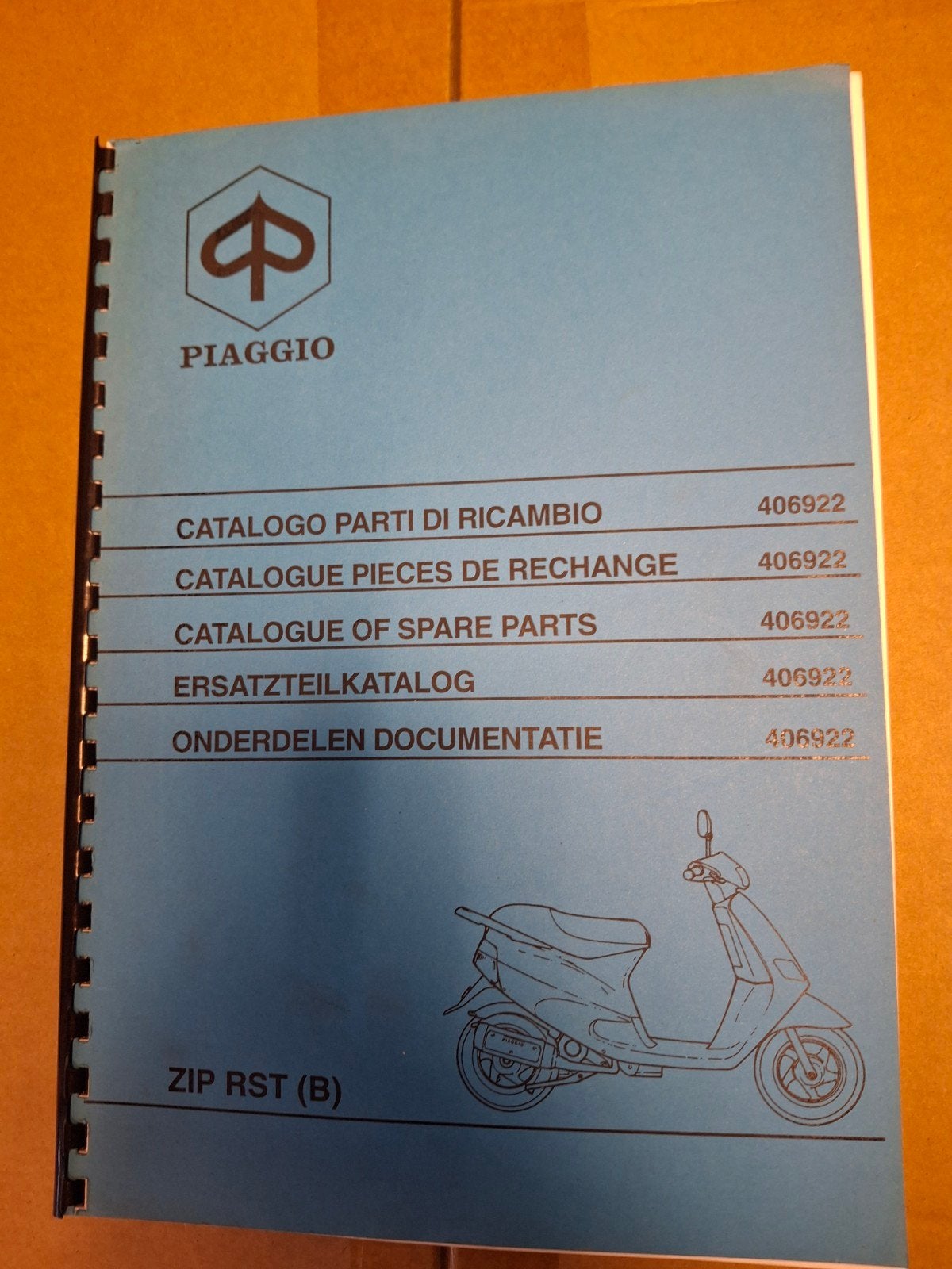 Piaggio Zip RST Onderdelen Documentatie (1996), Fietsen en Brommers, Handleidingen en Instructieboekjes, Gebruikt, Ophalen of Verzenden