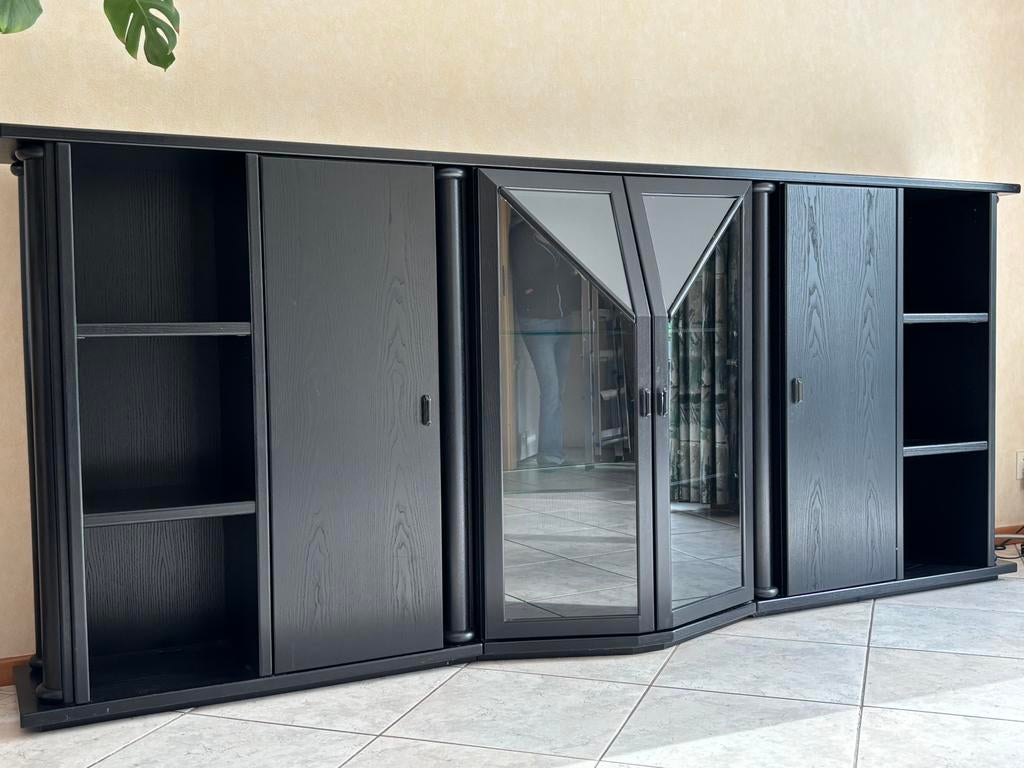 Hele mooie zwarte Hulsta dressoir, Ophalen, Zo goed als nieuw, 200 cm of meer, 25 tot 50 cm