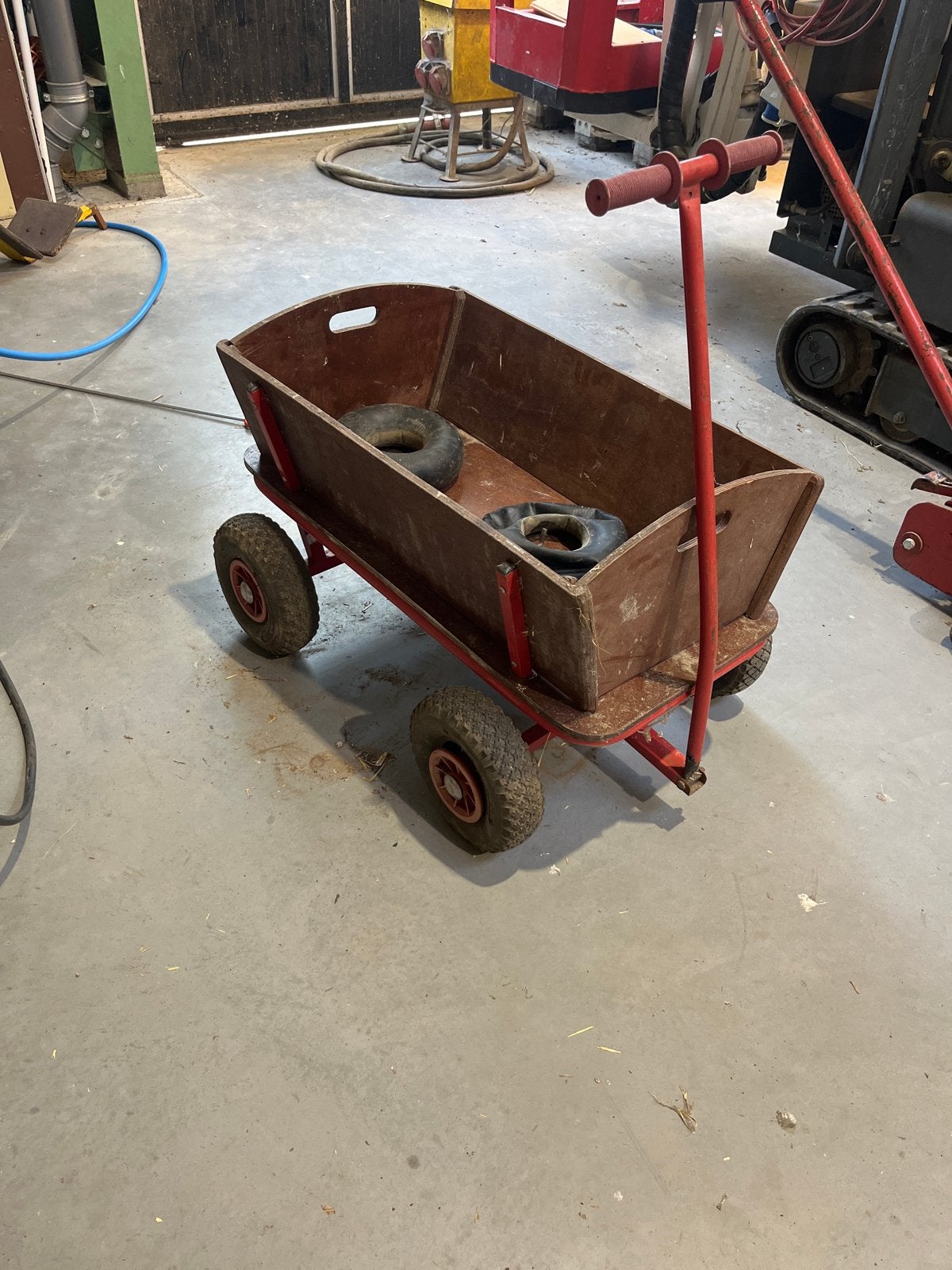 Stevige houten bolderkar met metalen frame, Ophalen of Verzenden, Gebruikt