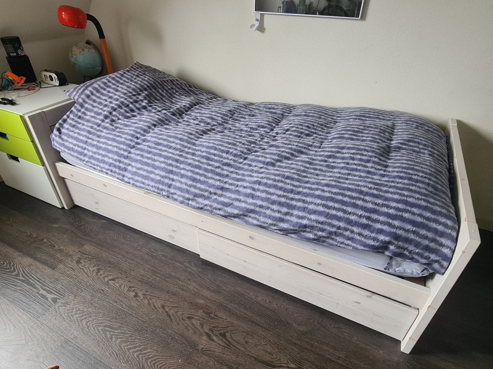stoer tienerbed, Huis en Inrichting, Slaapkamer | Complete slaapkamers, Ophalen, Gebruikt, Eenpersoons