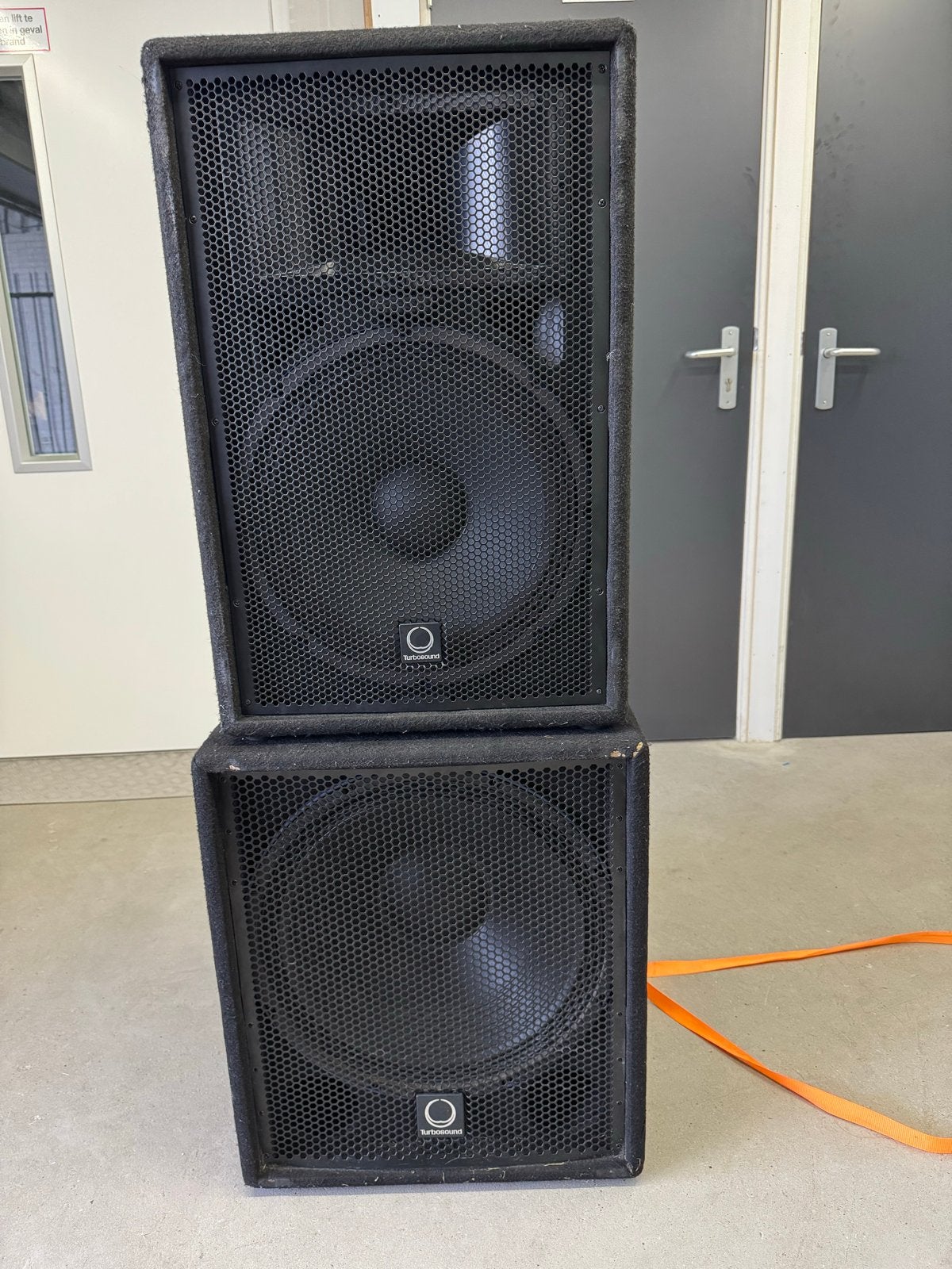 Turbosound Speakerset - Gebruikt maar krachtig, Ophalen, Gebruikt, Speakerset, Overige merken