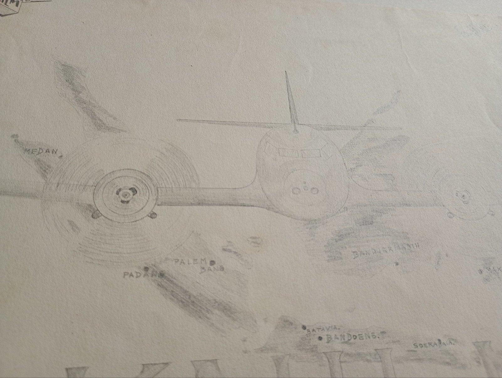 Tekening KNIL M eind jaren 30, Ophalen of Verzenden, Nederland