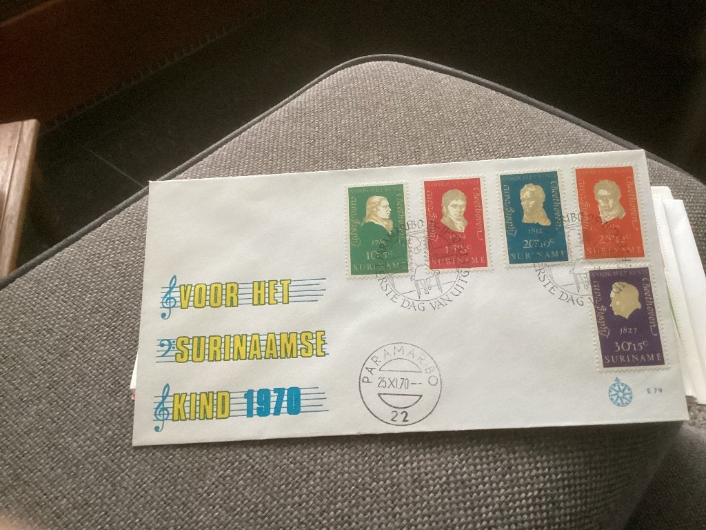 No4828 Suriname E79 Heb ook Nederland jaargangen fdc 1963, Postzegels en Munten, Ophalen of Verzenden, Onbeschreven, Rest van de wereld