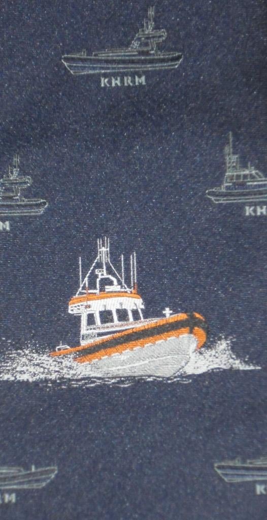 KNRM stropdas met Reddingsboot Koninklijke Nederlandse, Verzamelen, Merken en Reclamevoorwerpen, Nieuw, Gebruiksvoorwerp, Ophalen of Verzenden