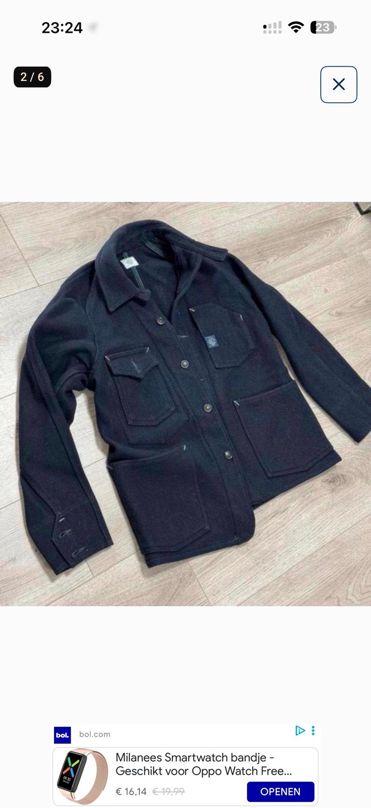 Designer POST OVERALLS Jacket Wol Wollen jack vest Navy M, M, Ophalen of Verzenden, Zo goed als nieuw, M