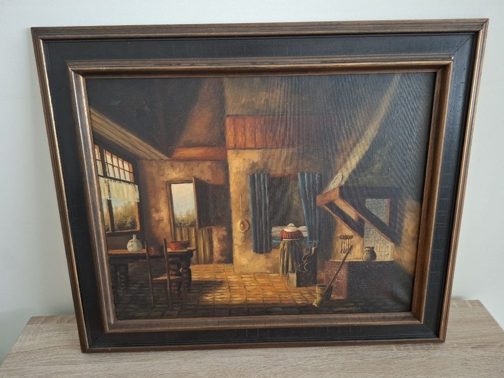 Mooie oude schilderij, Antiek en Kunst, Ophalen