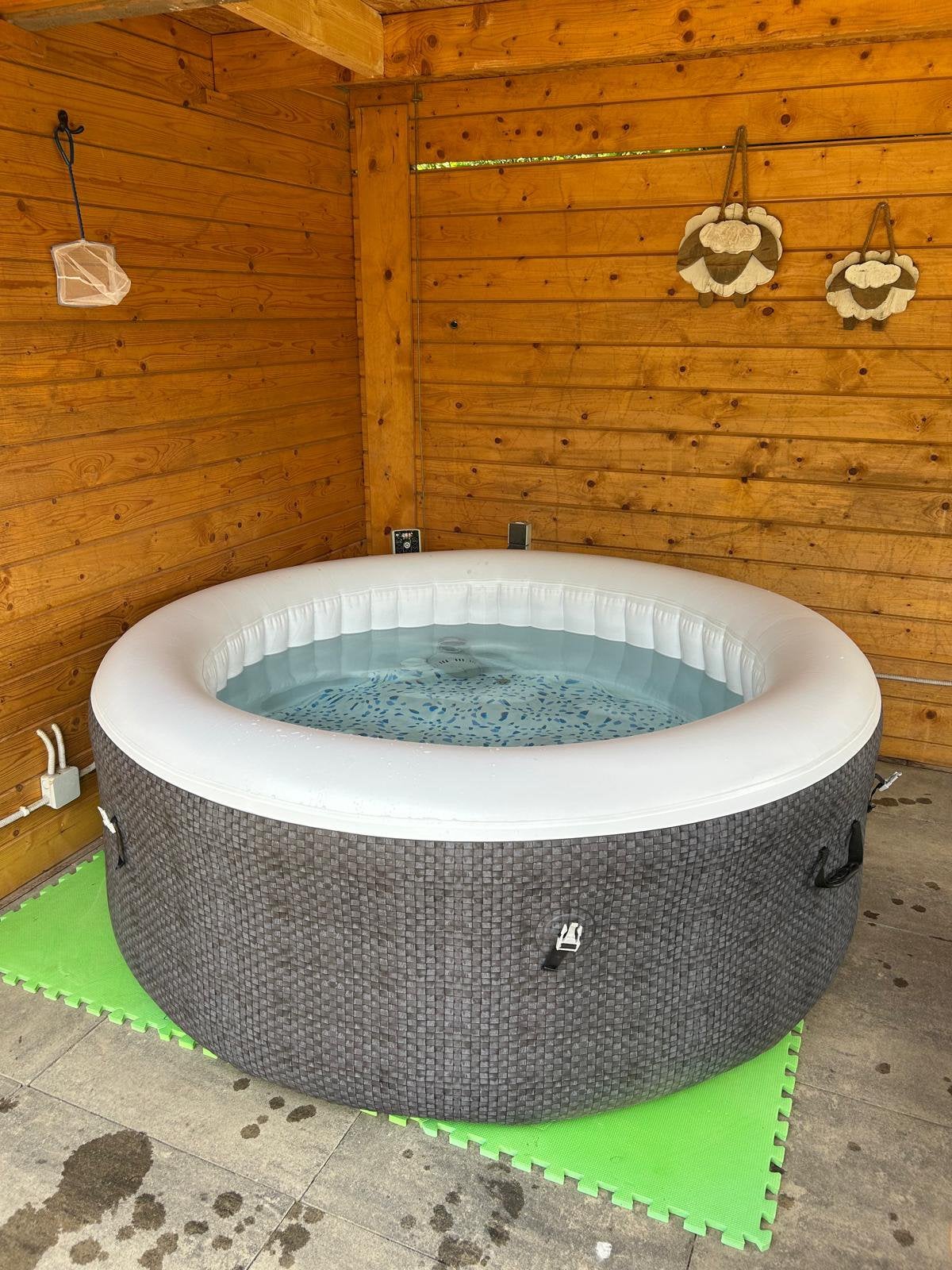 Lay-Z Spa Havana 4 persoons jacuzzi, Tuin en Terras, Ophalen of Verzenden, Zo goed als nieuw, Afdekzeil, Opblaasbaar