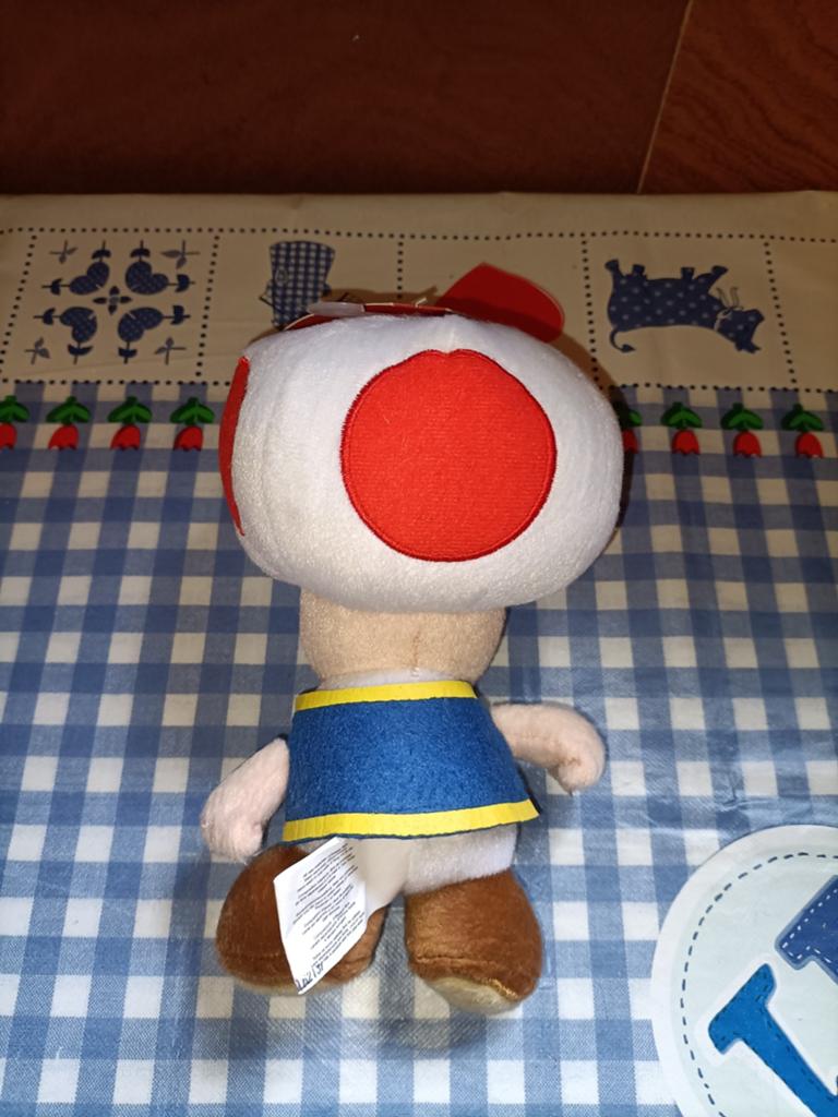 Toad knuffel nieuw met kaartje Super Mario 20 cm, Ophalen of Verzenden, Overige typen